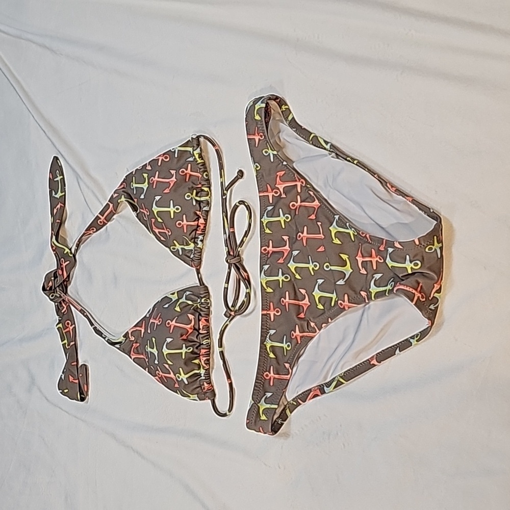 Victoria Secret 2 Piece Bikini Woth Anchors - Womens Size Medium